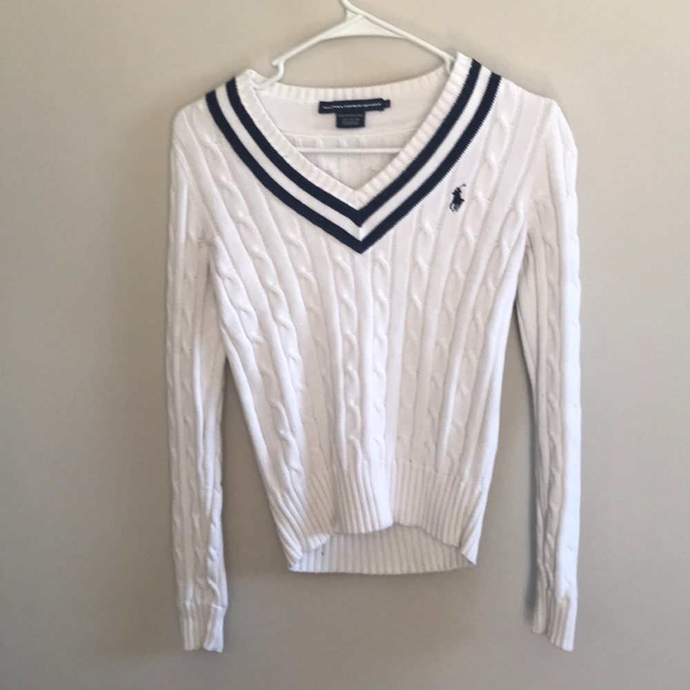 Ralph Lauren blue and white sweater